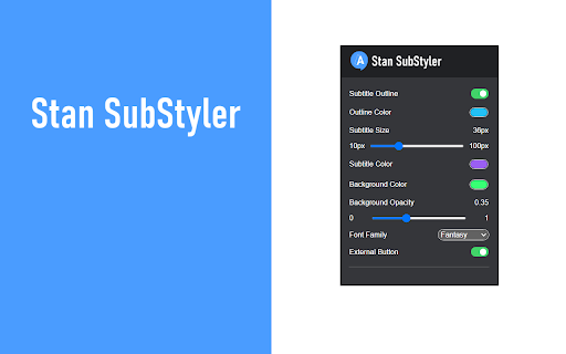 Stan SubStyler: Customize subtitles screenshot 1