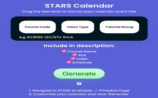 STARSCal screenshot 1