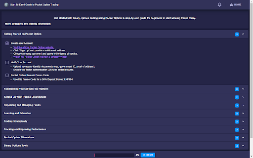 Start To Earn! Guide to Pocket Option Trading screenshot 1