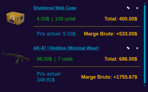 Steam Market Investment Helper screenshot 1