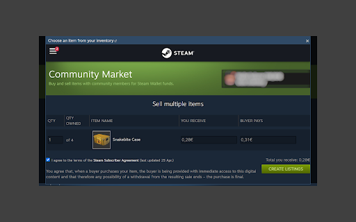 Steam Multisell screenshot 1