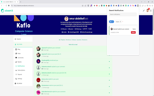 Steemit Notification Saver screenshot 1