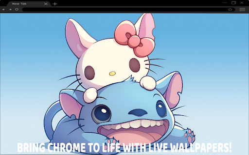 Stitch Hello Kitty Best Friends Live Wallpaper screenshot 1