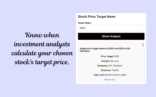 Stock News and Forecast Extension screenshot 1