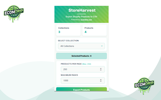 StoreHarvest - Shopify Product Scraper screenshot 1