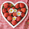 Strawberry heart tray logo
