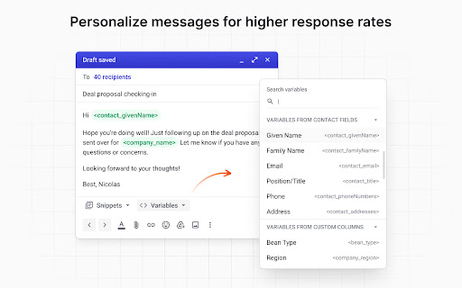 Streak Mail Merge for Gmail screenshot 1
