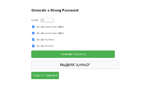 Strong Password Generator screenshot 1