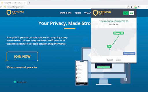 StrongVPN - The Fastest Proxy Extension screenshot 1