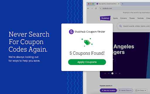 Stubhub Coupon Saver - Official Coupons & Best Deals screenshot 1