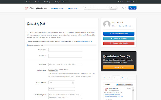 StudyNotes.ie screenshot 1