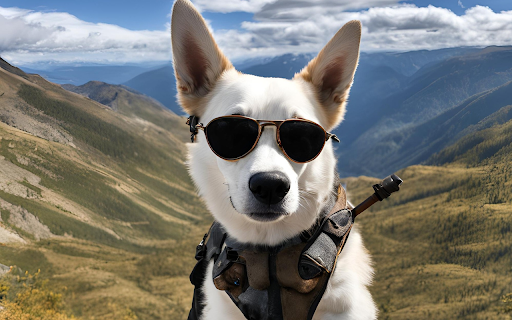 Stylish white dog screenshot 1