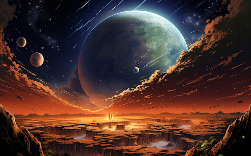 stylized clouds swirling around the planet screenshot 1