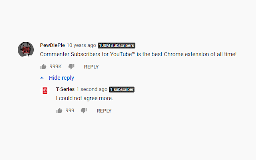 Subscriber Count on Comments for YouTube™ screenshot 1