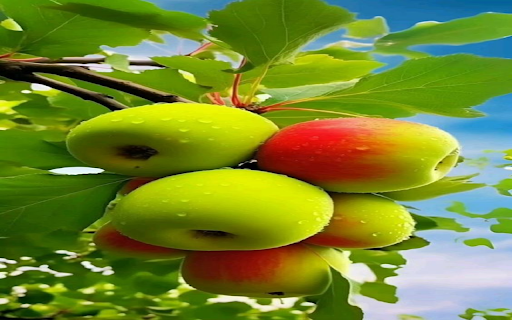 Succulent green apple bunch wallpaper screenshot 1