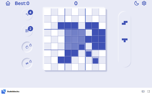 Sudoblocks - Fill 3x3 squares or lines to clear the board! screenshot 1