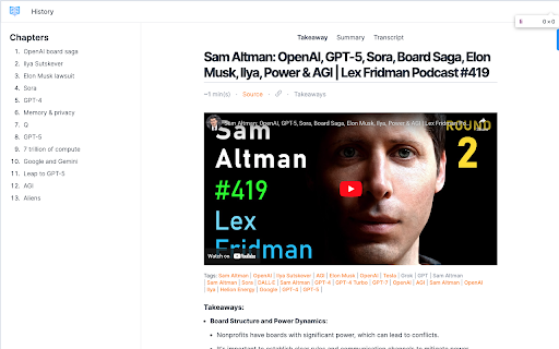 Summarise.live: High quality summaries and takeaways of Youtube videos screenshot 1