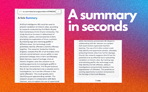 SumMe - AI Article Summarizer screenshot 1