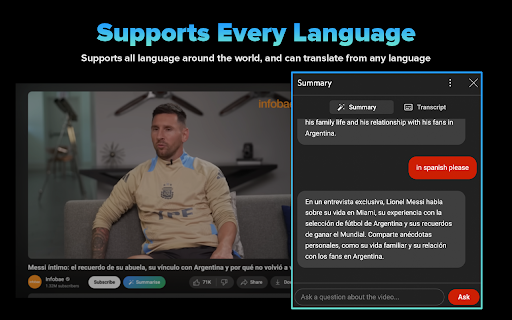 Summify - YouTube Video Summarizer screenshot 1