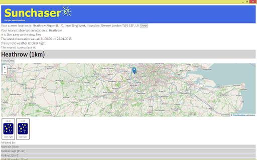 SunchaserChrome screenshot 1