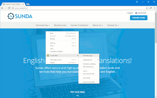 Sunda Web screenshot 1