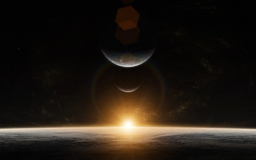 Sunrise in space screenshot 1