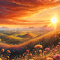 Sunset Over Flower Field Live Wallpaper logo