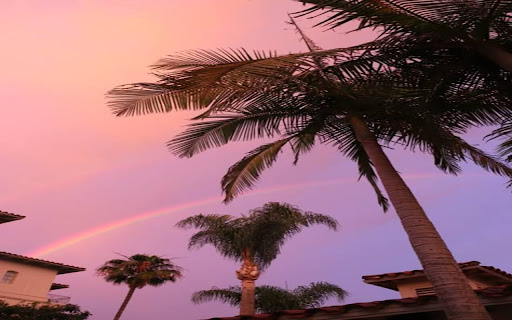 sunset sky wallpaper with rainbow screenshot 1