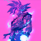 Super Saiyan Goku in Neon Surge Live Wallpaper logo