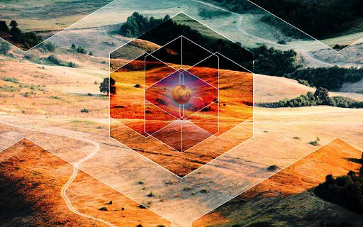 Surreal Geometric Landscape screenshot 1