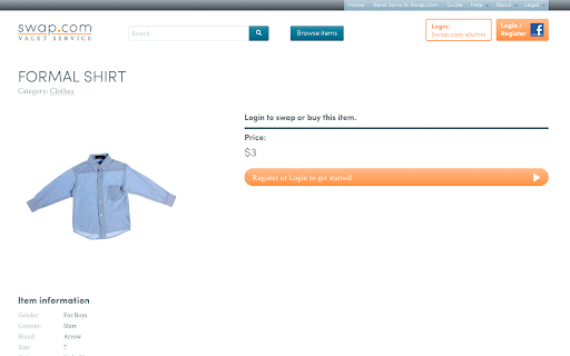 Swap.com Valet Service screenshot 1