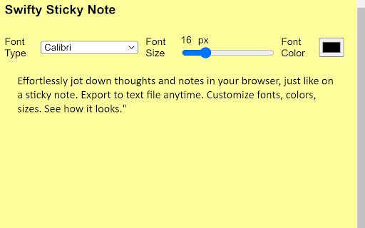 Swifty Sticky Note screenshot 1