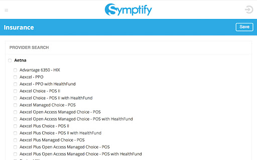 Symptify Check-in Application screenshot 1