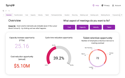 SynqUp - Create Better Meetings with AI - Calendar Addon screenshot 1