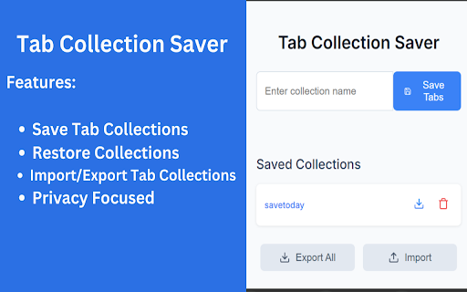 Tab Collection Saver screenshot 1