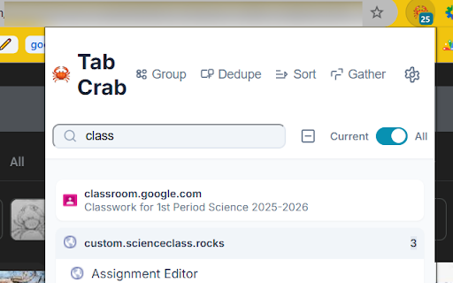 Tab Crab screenshot 1