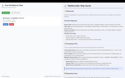 Tab Declutter Tool screenshot 1