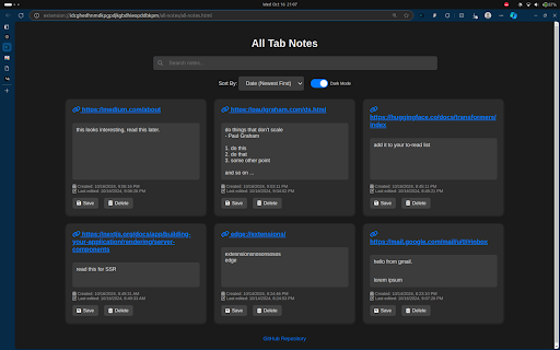 Tab Notes screenshot 1