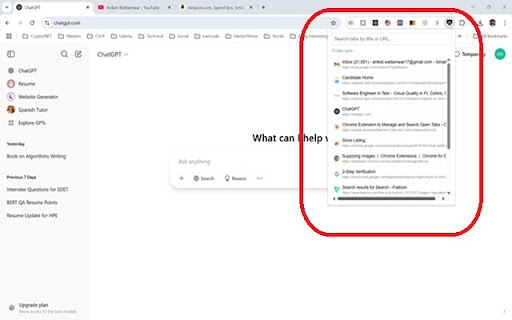 Tab Search screenshot 1