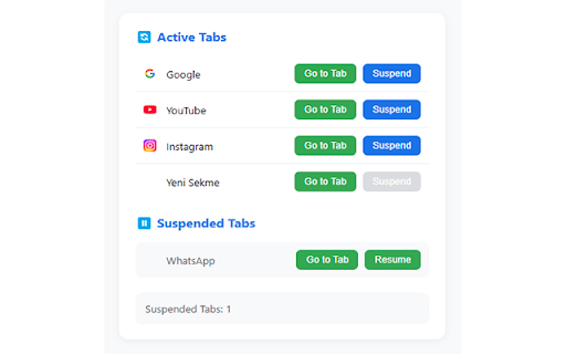 Tab Suspend Manager screenshot 1