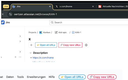 TabGroup Sync for Jira, Notion & Google Sheets screenshot 1