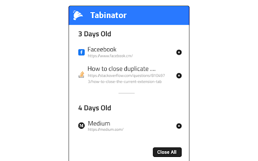 Tabinator: Tab Cleaner screenshot 1