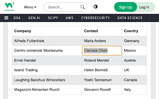 Table Keyboard Navigator screenshot 1