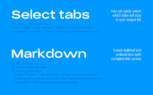 Tabs to Clipboard screenshot 1