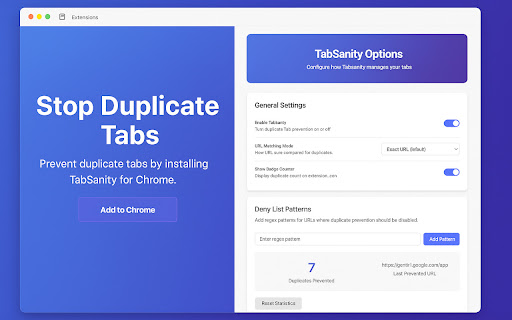 TabSanity screenshot 1