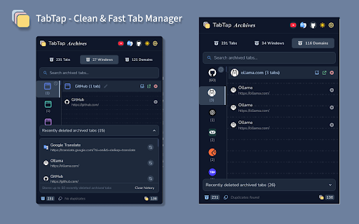 TabTap - Clean & Fast Tab Manager screenshot 1