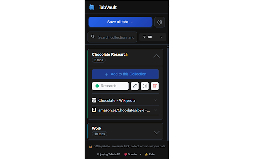 TabVault screenshot 1