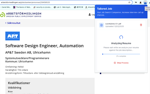 Tailored Job - A job hunting companion screenshot 1