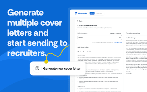 TalentApply AI - Job Assistant Tool screenshot 1
