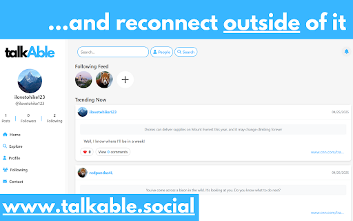 talkAble: The Social Web screenshot 1